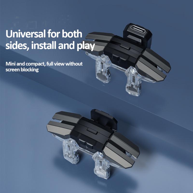 Game Controller Handle L1 R1 Key Button 6-finger Aim Shooting For Phone Android Gaming Triggers Gamepad Joystick