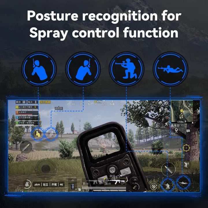 One Hand Half Keyboard Mouse USB Splitter Type-C Adapter Gaming Combo, Mini Size Compact Wired Set for LOL/Wow/fortnite/Dota/PUBG
