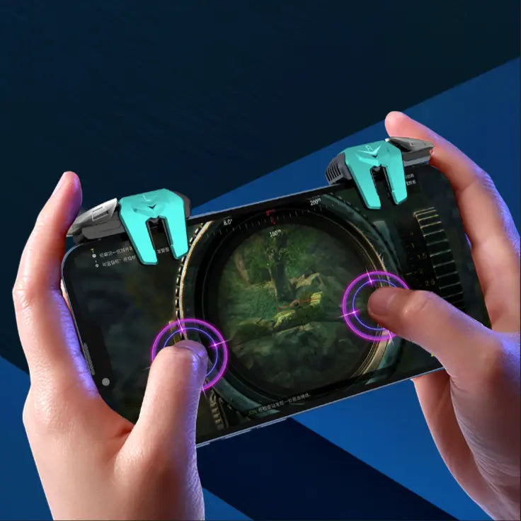 Fengfan Trigger 2pcs Mobile Game Controller 6-finger game trigger portable