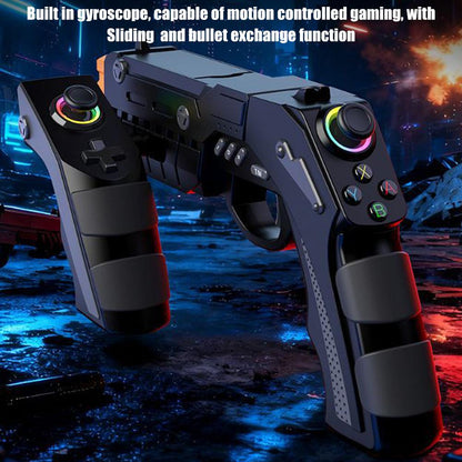 Ultimate Wireless Gaming Gun for PS4, Android, iOS & PC | Gyro Aiming, Vibration Feedback, Rapid Fire & RGB Lighting