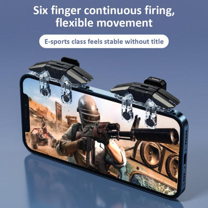 Game Controller Handle L1 R1 Key Button 6-finger Aim Shooting For Phone Android Gaming Triggers Gamepad Joystick
