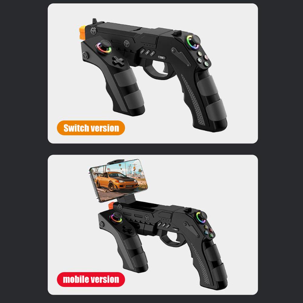 Ultimate Wireless Gaming Gun for PS4, Android, iOS & PC | Gyro Aiming, Vibration Feedback, Rapid Fire & RGB Lighting