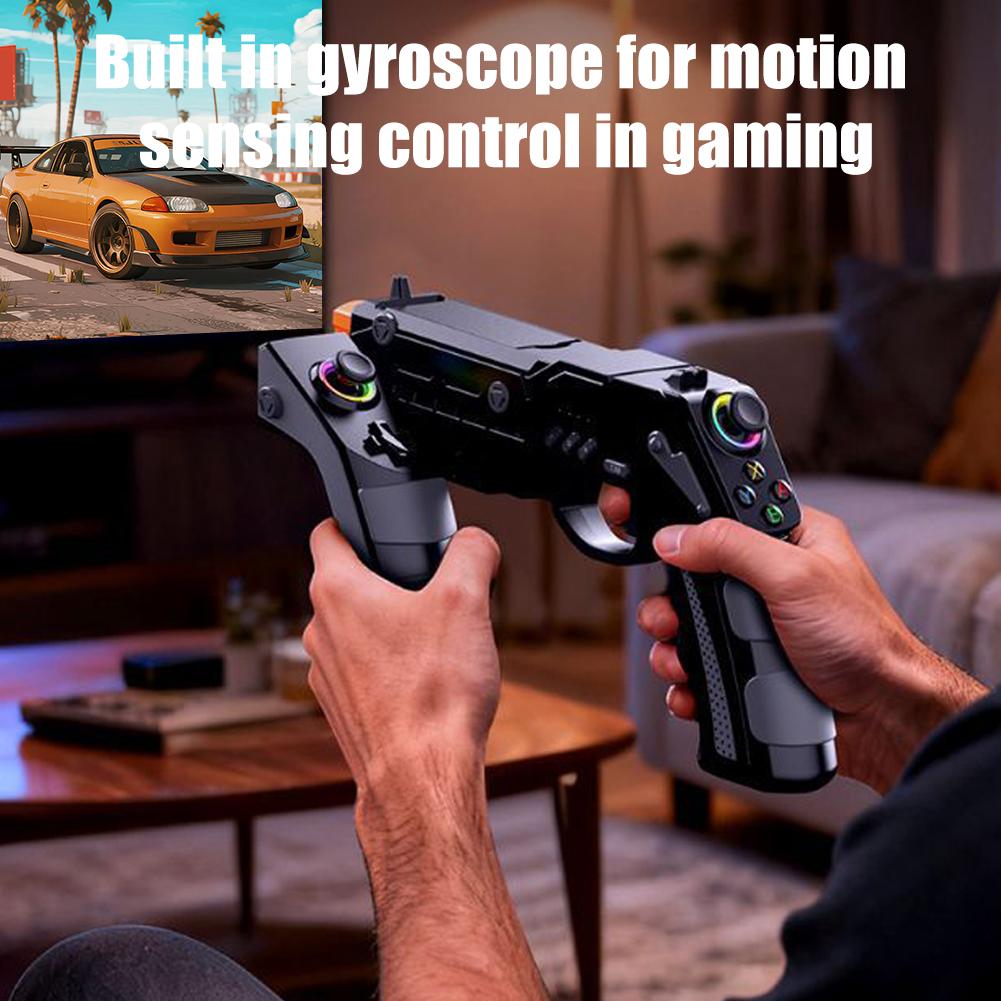 Ultimate Wireless Gaming Gun for PS4, Android, iOS & PC | Gyro Aiming, Vibration Feedback, Rapid Fire & RGB Lighting