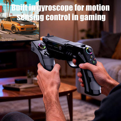 Ultimate Wireless Gaming Gun for PS4, Android, iOS & PC | Gyro Aiming, Vibration Feedback, Rapid Fire & RGB Lighting