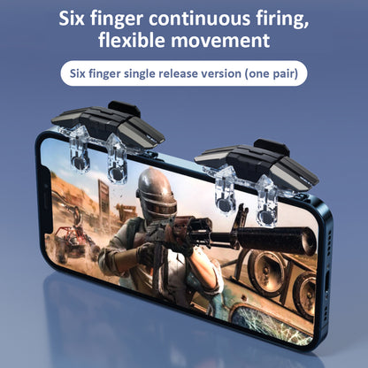 Game Controller Handle L1 R1 Key Button 6-finger Aim Shooting For Phone Android Gaming Triggers Gamepad Joystick