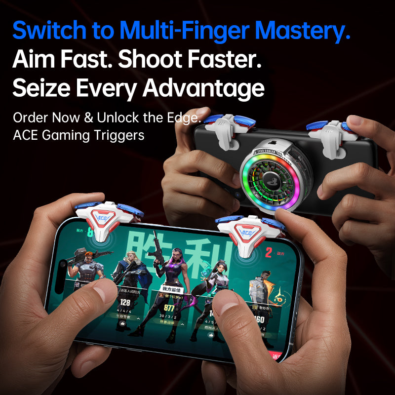ACE Professional Wireless Gaming Controller - Zero-Latency Anti-Slip Design / 50 Million-Click Mouse Switches / Compatible with iOS & Android Phones