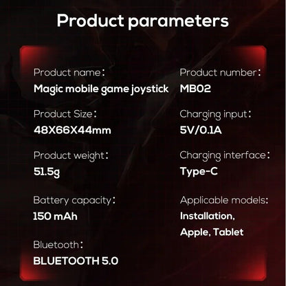 Fengfan Pro Wireless Game Controller for Android & iOS - MFi Certified Bluetooth/USB-C Mobile Gaming Controller with Dual Joysticks & Recoil Control for Shooting Games