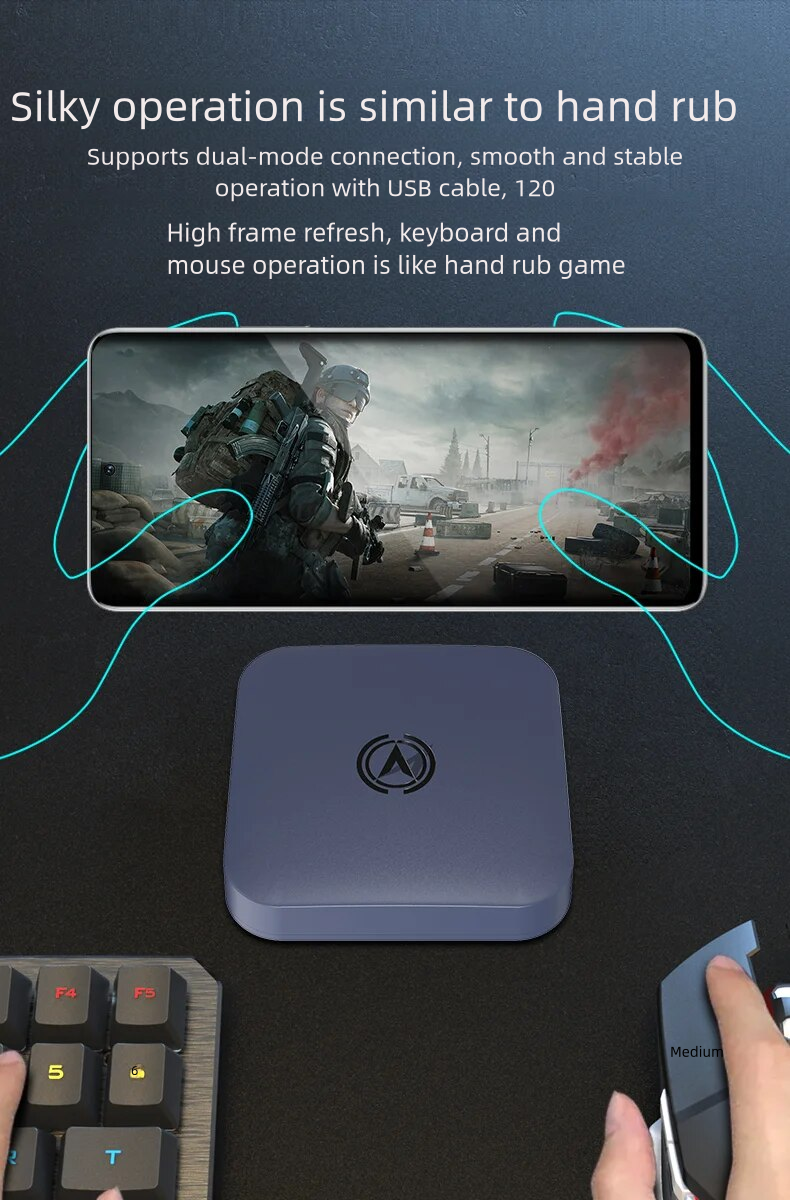 Fengfan Keyboard and Mouse Converter for PUBG Action Cod Subway Escape Fortnite Game Converter for Android and iOs