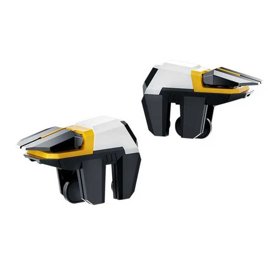 FengfanPUBG Gamepad, PUBG/Rules of Survival/Knives Out Compatible Mobile Controller, 6-Finger Trigger for iPhone and Android, Smartphone Joystick with Sensitive Aiming and Shooting - Yellow