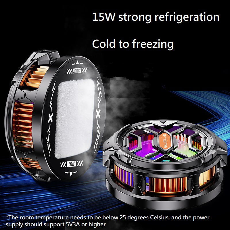 FengfanNEW Magnetic/Back Clip 2-in-1 Cell Phone Semiconductor Cooling Fan FF03 for IPhone IOS Android PUBG Game Cooler