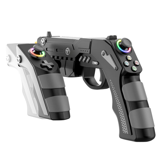 Ultimate Wireless Gaming Gun for PS4, Android, iOS & PC | Gyro Aiming, Vibration Feedback, Rapid Fire & RGB Lighting