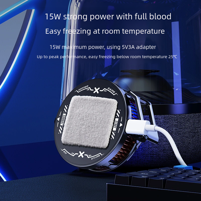 FengfanNEW Magnetic/Back Clip 2-in-1 Cell Phone Semiconductor Cooling Fan FF03 for IPhone IOS Android PUBG Game Cooler