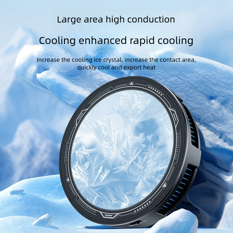 FengfanNEW Magnetic/Back Clip 2-in-1 Cell Phone Semiconductor Cooling Fan FF03 for IPhone IOS Android PUBG Game Cooler