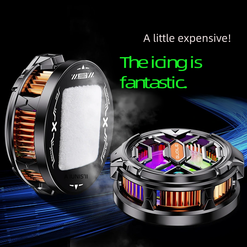 FengfanNEW Magnetic/Back Clip 2-in-1 Cell Phone Semiconductor Cooling Fan FF03 for IPhone IOS Android PUBG Game Cooler