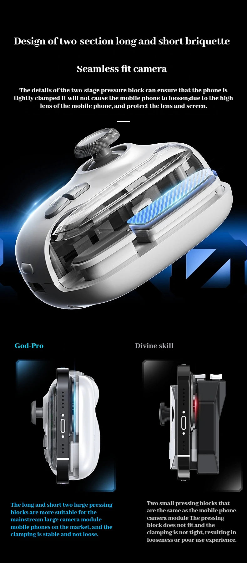 Fengfan Phantom FF03 Pro Wireless Gaming Controller - Programmable Shadow Buttons & Pressure-Sensitive Triggers for Phone/Tablet Gaming
