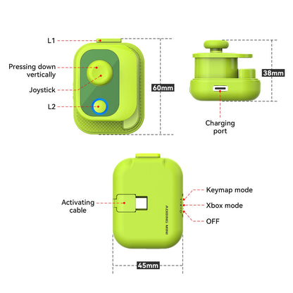 FengfanMiniPro Mobile Game Controller Bluetooth 5.2 Gamepad for Android and iOS Tablet for XboxGame, PUBG, COD,...