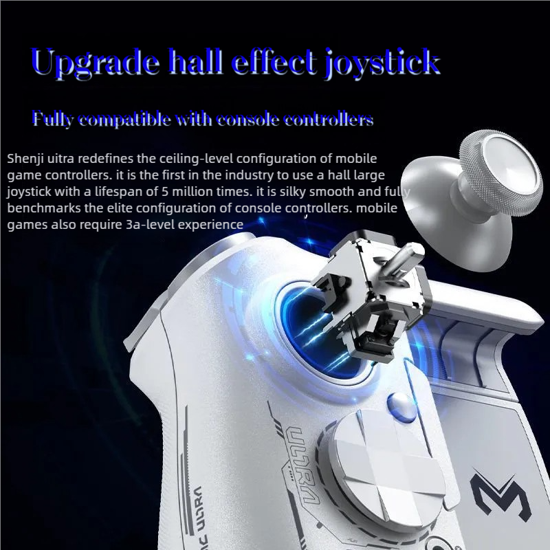 【Hall Sensing Tech】X-Pro Gaming Controller | 0.3mm Ultra-Fast Trigger & 5 Million-Click Micro-Switches | Compatible with 9” Tablets & Phones (Case-On Supported) | Pro Mobile Gaming Gear