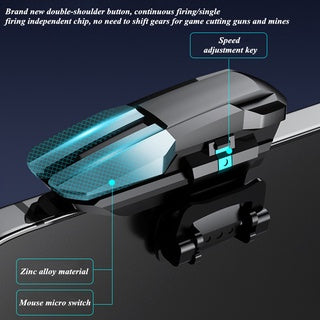 Fengfantrigger Gamepad Joystick For PUBG Mobile Controller Auto High Frequency Click Joypad Trigger Button, L1R1 Shooter for Android iO